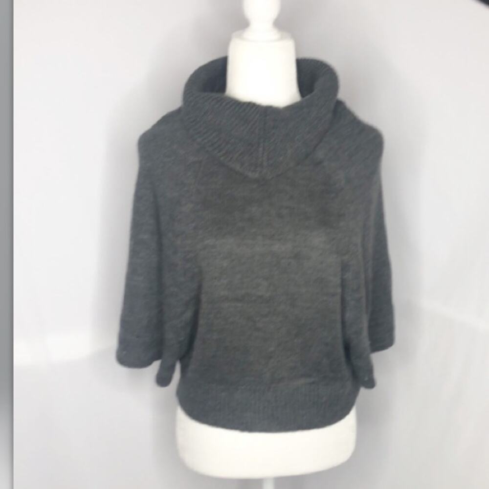New era teen dark grey cowl neck sweater